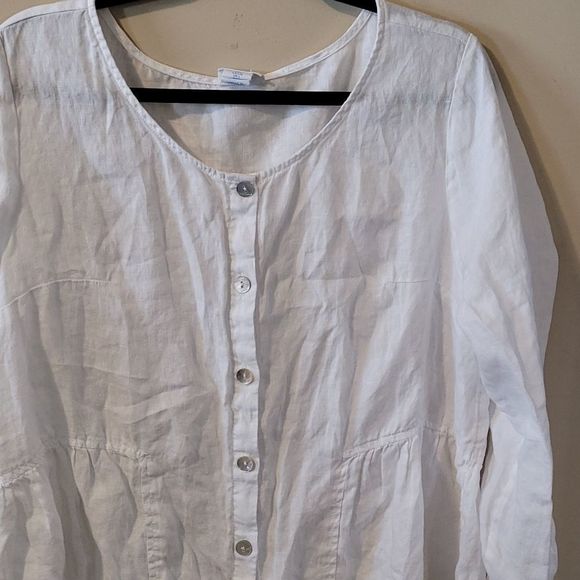 Cute Sigrid Olsen linen top large - Picture 4 of 9